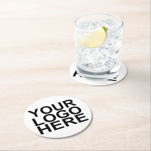 Logo für benutzerdefinierte Unternehmen Runder Pappuntersetzer