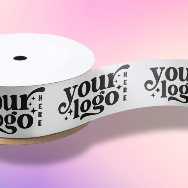 Logo für benutzerdefinierte Unternehmen Satinband (Custom Business Company Logo Branded Gift Wrapping Ribbon)