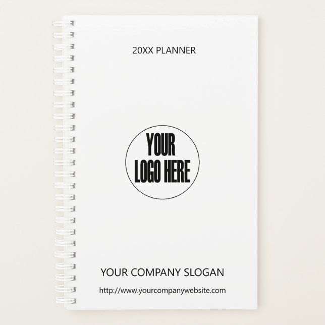 Logo für benutzerdefinierte Unternehmen Schwarz-We Planer (Vorderseite)