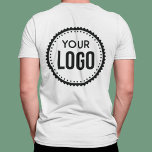 Logo für benutzerdefinierte Unternehmen T-Shirt<br><div class="desc">Personalisieren Sie ein Shirt mit dieser einfachen und minimalistischen Logo-Vorlage,  und fördern Sie Ihr Unternehmen oder Ihr Unternehmen,  um die Leads zu erhöhen und mehr Umsatz zu generieren. Fügen Sie Ihr Logo hinzu. Wenn Sie Hilfe oder passende Elemente benötigen,  wenden Sie sich bitte an mich</div>