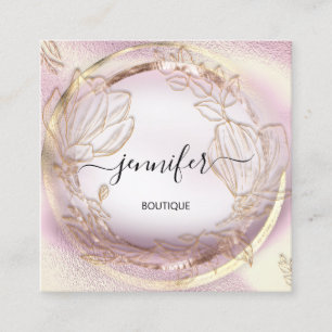 Logo für berufliche Frame-Rose-QR-Standardblende Quadratische Visitenkarte