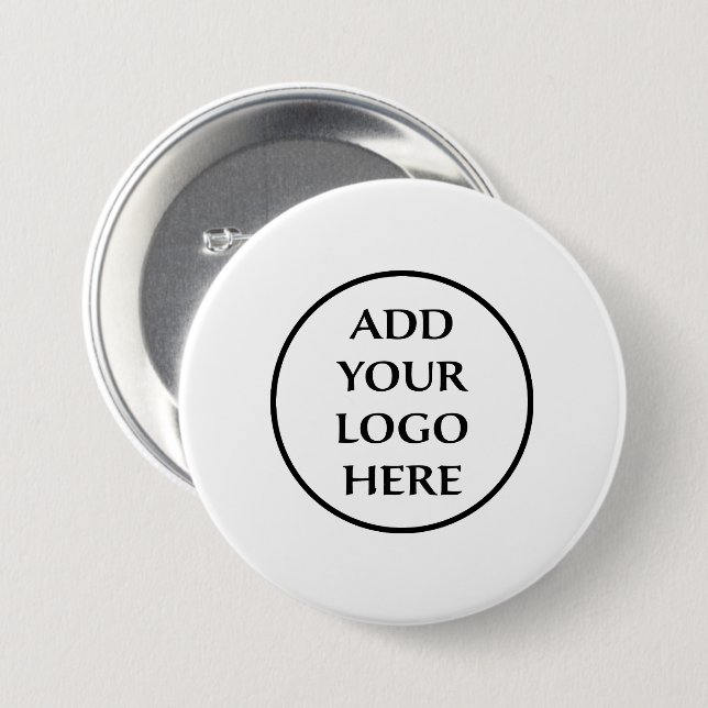 Logo für berufliche Unternehmen hier Button (Vorne & Hinten)