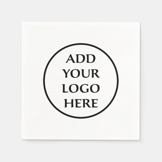 Logo für berufliche Unternehmen hier Serviette (Vorderseite)