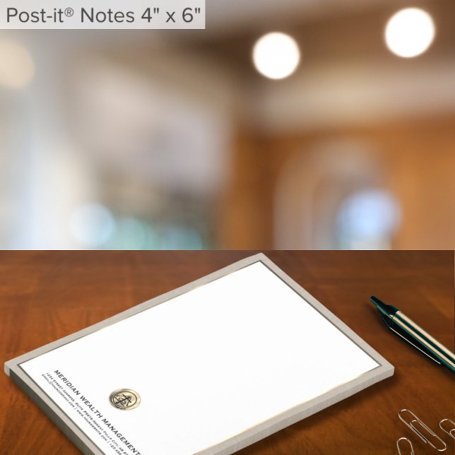 Logo für berufliches Goldenes Siegel 4x6 Post-it Klebezettel (Von Creator hochgeladen)