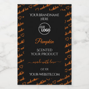 Logo für "Black and Orange Word Cloud Product Labe Lebensmitteletikett