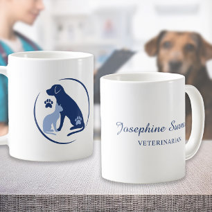 Logo für "Blauer Hund und Katze" oder Ihr eigenes  Kaffeetasse