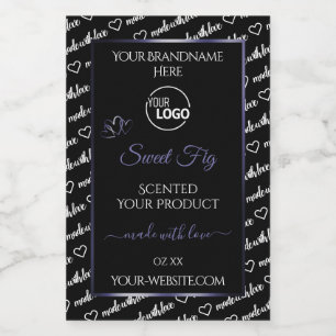 Logo für Blue Product Labels in Schwarz und Weiß Lebensmitteletikett