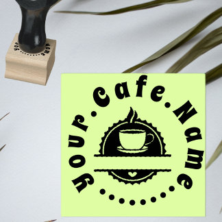 Logo für Café-Kaffeetasse Gummistempel