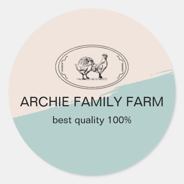 Logo für Creme-Archie-Familie mit eigener Marke Runder Aufkleber (Vorderseite)