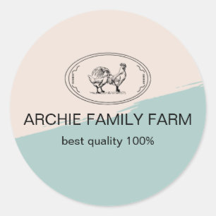 Logo für Creme-Archie-Familie mit eigener Marke Runder Aufkleber