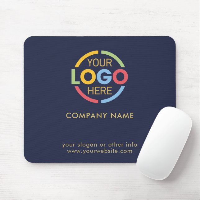 Logo für "Custom Navy Blue Company Business" Mousepad (Mit Mouse)