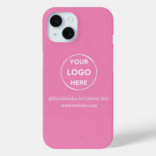 Logo für das benutzerdefinierte Rosa-Geschäft Case-Mate iPhone Hülle (Rückseite)