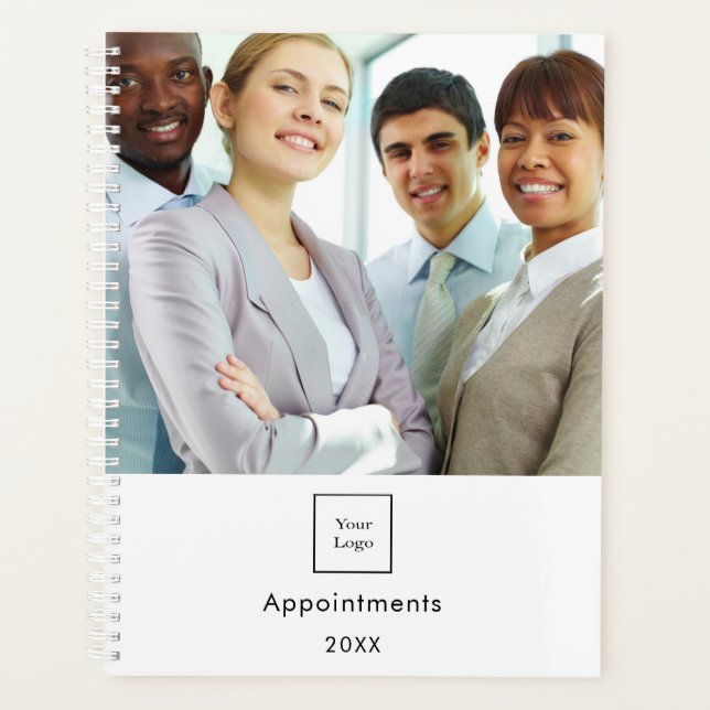 Logo für das Business Foto, weißes Team, QR-Code 2 Planer (Vorderseite)