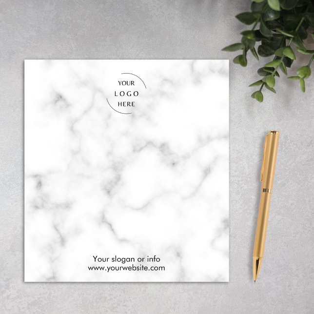Logo für das Design von Minimalistischem Marmor re Notizblock (Minimalist Marble Business Notepad with logo, Elegant design, Classic stationary for company, Custom)