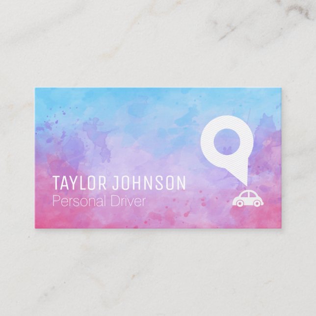 Logo für das Fahren | AUTO Visitenkarte (Vorderseite)