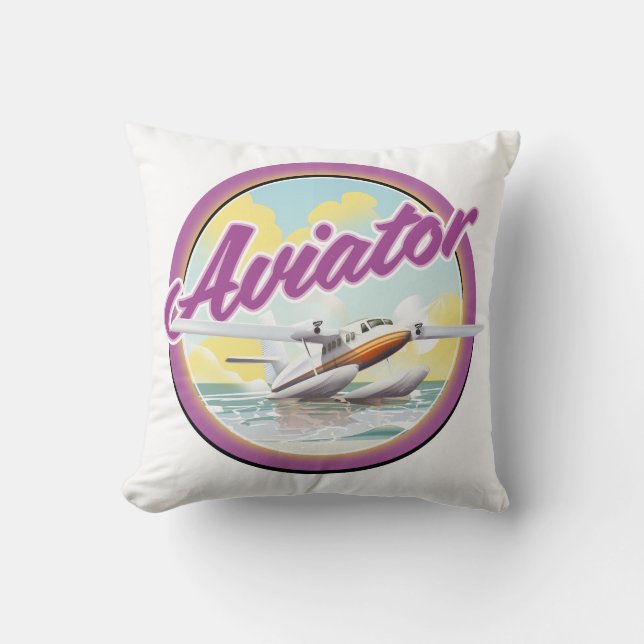 Logo für das Flugzeug von Aviator Kissen (Vorderseite)