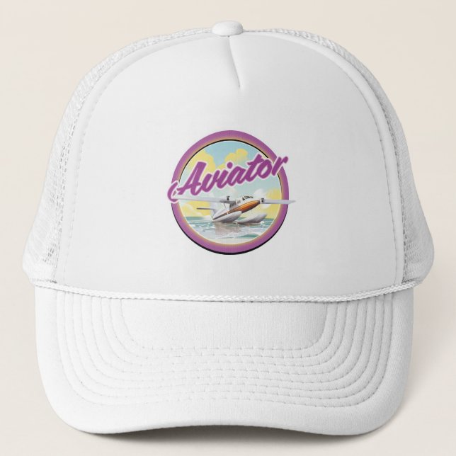 Logo für das Flugzeug von Aviator Truckerkappe (Vorderseite)