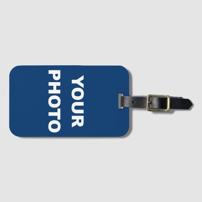 Logo für das Foto hinzufügen Gepäckanhänger (Vorderseite (Horizontal))