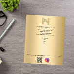 Logo für das Gold-Business-Foto qr-Codeinstagramm Flyer<br><div class="desc">Ein Imitat goldener Hintergrund. Personalisieren Sie Ihr Firmenlogo,  Ihren Namen,  Ihre Adresse,  Ihren Text,  Ihren eigenen QR-Code und fügen Sie ihn Ihrem Instragentenkonto hinzu. Zurück: Fügen Sie ein Foto und mehr Text hinzu.</div>