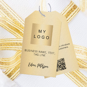 Logo für das Goldgeschäft Foto QR-Code hängen Geschenkanhänger