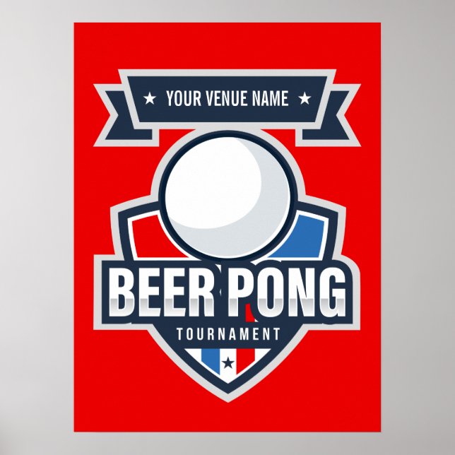 Logo für das individuell anpassbare Bierpong-Turni Poster (Vorne)