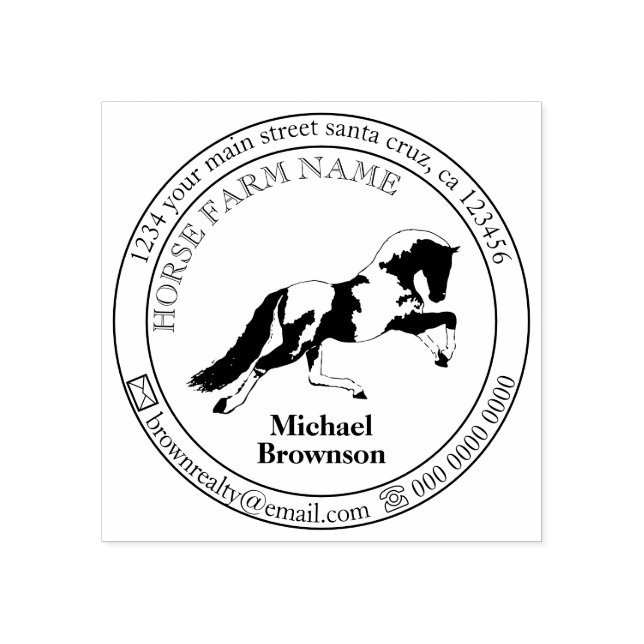 Logo für das Laufpferd Gummistempel (Prägung)