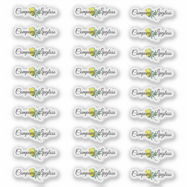 Logo für das Lemon-Branding-Aufkleber für Lip-Glos Aufkleber (Vorderseite)