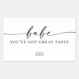 Logo für das Markenzeichen Feminine Cheeky Rechteckiger Aufkleber