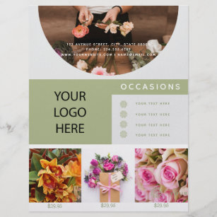 Logo für das Minimalistische Florist Business Foto Flyer
