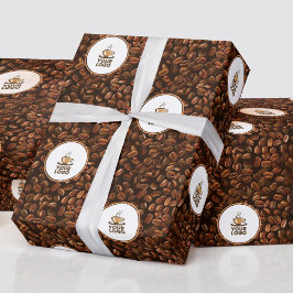 Logo für das Muster-Shop für Kaffeebohnen Geschenkpapier
