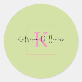 Logo für das professionelle Branding Lime Green Pi Runder Aufkleber