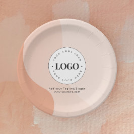 Logo für das Unternehmen "Custom Company Business" Pappteller