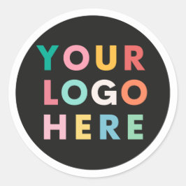 Logo für das Unternehmen "Custom Company" Runder Aufkleber