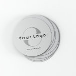 Logo für das Unternehmen "Grau   Schwarzer Text" Runder Pappuntersetzer<br><div class="desc">Dauerhafte und absorbierende Logopapier-Untersetzer mit einem einfachen,  minimalen Design,  das in mehreren Farben erhältlich ist,  um Ihre Markenidentität zu Anzug zu bringen. Fügen Sie Ihr Logo und Text hinzu.</div>