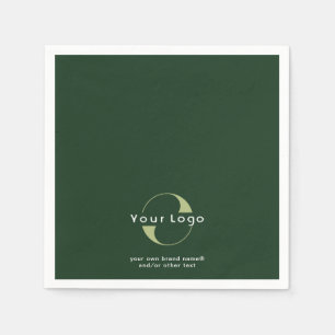 Logo für das Unternehmenspapier "Grüne und weiße T Serviette