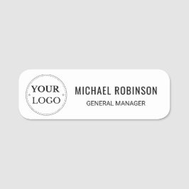 Logo für den benutzerdefinierten Mitarbeiternamen Namensschild