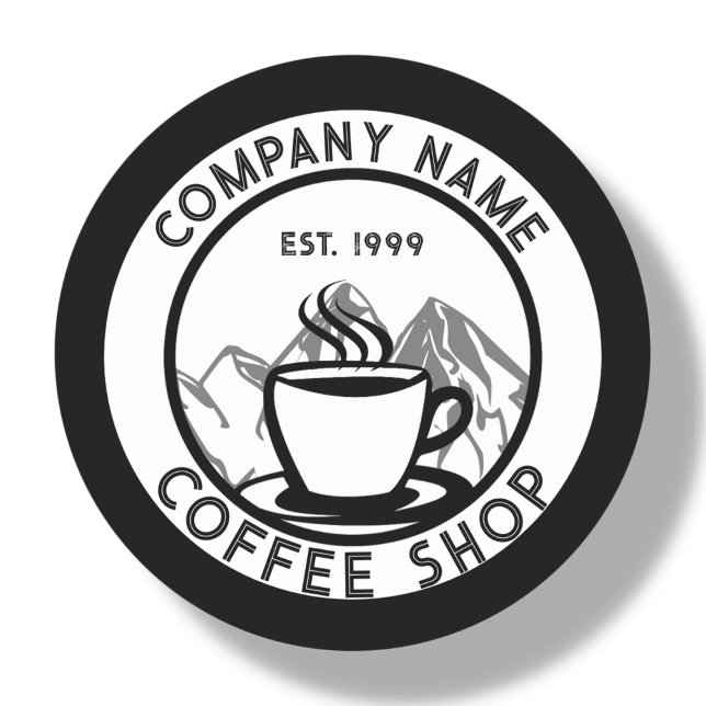 Logo für den Coffee Shop Runder Aufkleber (Von Creator hochgeladen)