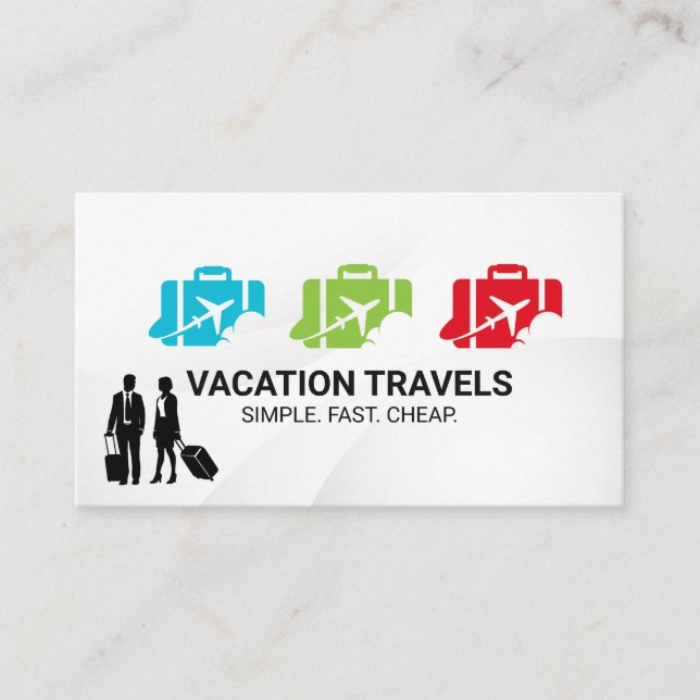 Logo für den Flugzeugkoffer | Geschäftsleute Visitenkarte (Vorderseite)