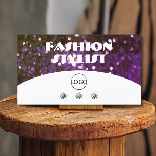 Logo für den Lila Glitzer mit weißem Sparkle auffa Visitenkarte