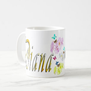 Logo für den Namen von Diana Girls, Kaffeetasse