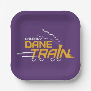 Logo für den Straßenzug von UAlbany Pappteller