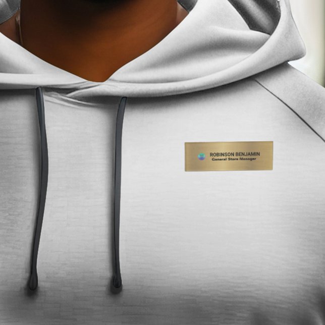 Logo für den Unternehmensbediensteten Namenschild (Business Employee Job Title Logo Custom Name Tag is great for your employees and staff. )