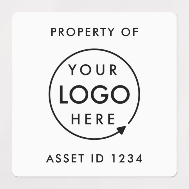 Logo für die Asset-ID | Gesellschaftsvermögen Etiketten (Design 1)