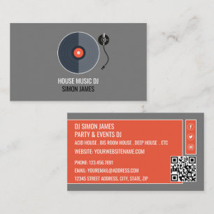 Logo für die Aufnahme, Beruflicher DJ Visitenkarte