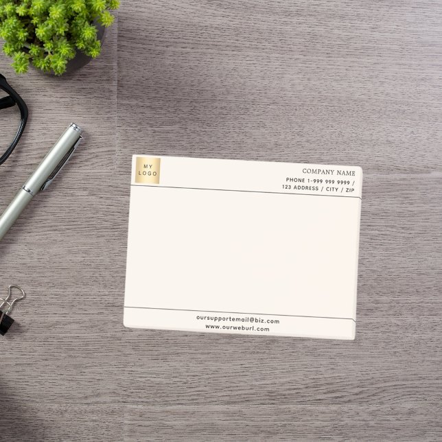 Logo für die Beige-Creme Post-it Klebezettel (Von Creator hochgeladen)