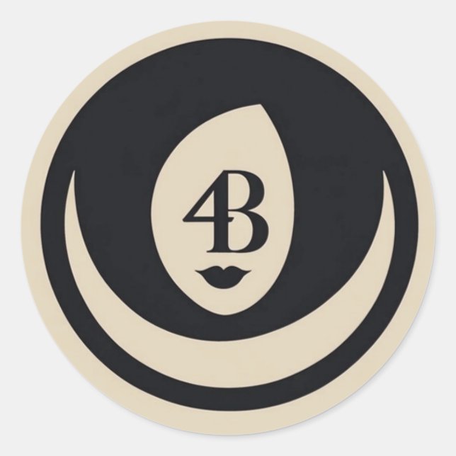 Logo für die Bewegung 4B Runder Aufkleber (Vorderseite)
