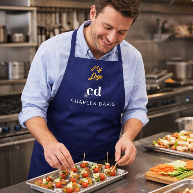 Logo für die Bezeichnung von nagelblau-weißen Mono Schürze (Von Creator hochgeladen)