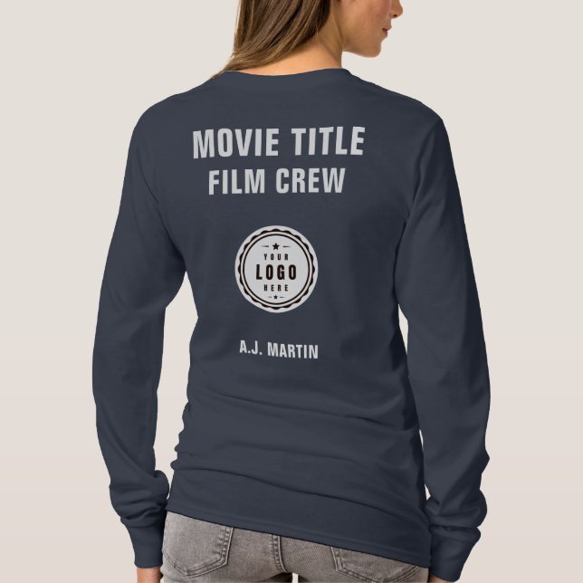 Logo für die Crew von Filmen mit eigenem Personali T-Shirt (Rückseite)