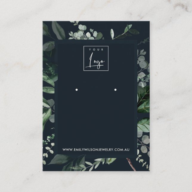 Logo für die Darstellung von Navy Black Leafframe  Visitenkarte (Vorderseite)