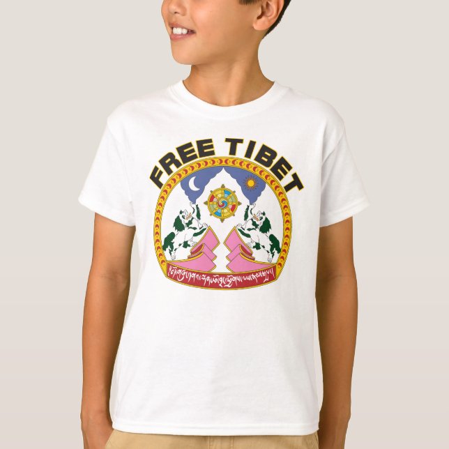 Logo für die Fahne "Freie Tibet" T-Shirt (Vorderseite)